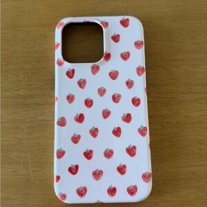 Iphone 15 Pro Max Strawberry Print Phone Case